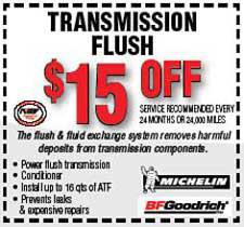 Transmission Flush - $15 OFF
