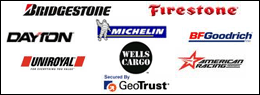 We proudly carry Bridgestone, Firestone, Dayton, Michelin, BFGoodrich, Uniroyal, Wells Cargo, and American Racing.