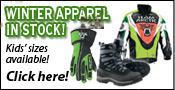 Winter apparel in stock! Kids' sizes available! Click here!