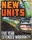 New Units: Five year extended warranty!