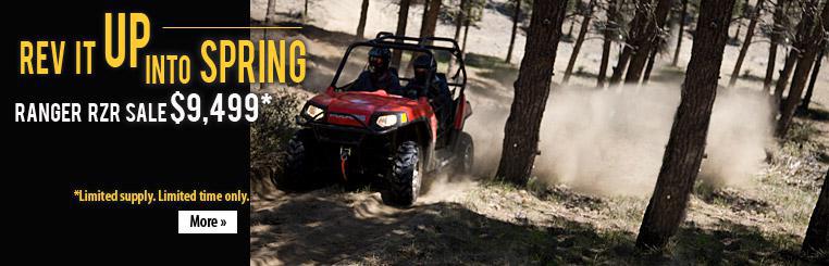 The Ranger RZR is on sale for $9,499 for a limited time only!