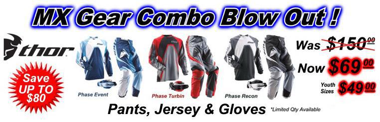 MX Gear Combo Blow Out. Save up to $80.
