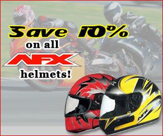 Save 10% on all AFX helmets!