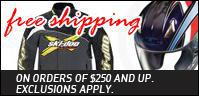 Free shipping on orders of $250 and up. Exclusions apply.