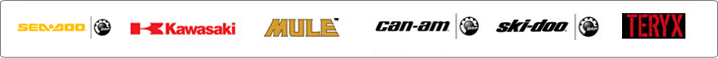 We carry products from Sea-Doo, Kawasaki, Mule, Can-Am, Ski-Doo and Teryx.