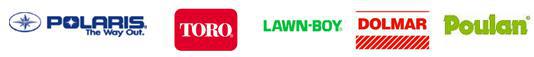We carry Polaris, Toro, Lawn-Boy, Dolmar, and Poulan products.