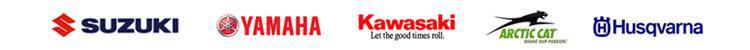 We carry products from Suzuki, Yamaha, Kawasaki, Arctic Cat, and Husqvarna.