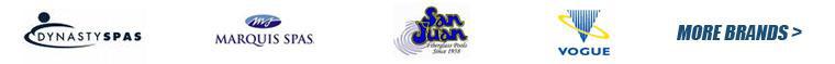 We carry products from Dynasty Spas, Marquis Spas, San Juan Fiberglass Pools, and Vogue.