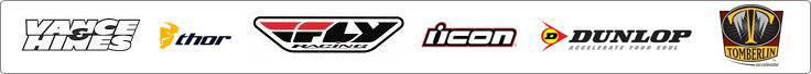 We proudly carry Vance & Hines, Thor, Fly Racing, Icon, Dunlop, and Tomberlin.