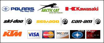 We have items from Polaris, Arctic Cat, Kawasaki, Ski-Doo, Sea-Doo, Can-Am, and KTM.