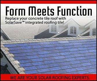 Form Meets Function. Replace your concrete tile roof with SolarSave™ integrated roofing tile! We are your solar roofing experts.