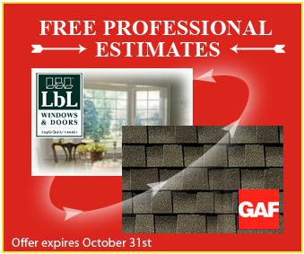 Free Professional Estimates: Offer expires September 30th.