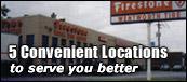 Five convenient locations to serve you better.