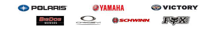We proudly offer products by Yamaha, Polaris, Big Dog, and Oakley.