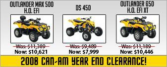 2008 Can-Am year end clearance!