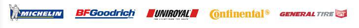 we carry products from Michelin, BFG, Uniroyal, Continental, and General