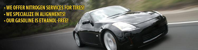 Car, Truck, 18-Wheeler, or Farm Tractor. We specialize in alignments! Our gasoline is ethanol-free!