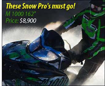 These Snow Pro's must go! M 1000 162" on sale for only $8,900!