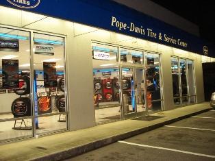 Pope - Davis Tire & Car Care Cetner Columbia, SC - The front of our store 