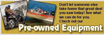 Don't let someone else take home that great deal you saw today! See what we can do for you. Check out our pre-owned equipment.