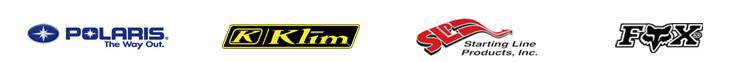 We offer products by Polaris, Klim, SLP Inc, and Fox Racing.