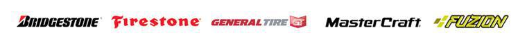 We carry Bridgestone, Firestone, General, Mastercraft, and Fuzion products.