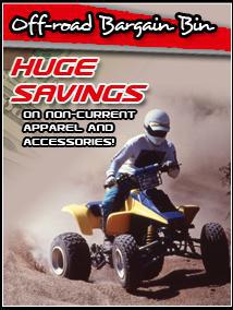 Off-road Bargain Bin - Huge Savings on non-current apparel and accessories!