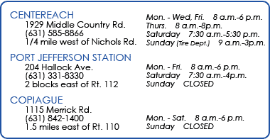City Tire - Hours and Locations