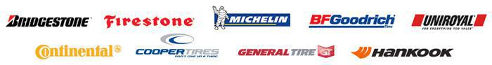 We carry products from Bridgestone, Firestone, Michelin, BFGoodrich, Uniroyal, Continental, Cooper, General, and Hankook.