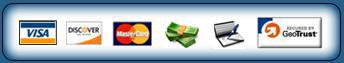 We accept Visa, Discover, MasterCard, cash, and checks.