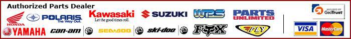 Authorized parts dealer for Honda, Polaris, Yamaha, Can-Am, Sea-Doo, Ski-Doo, Kawasaki, Suzuki, Western Power Sports, Fox, Parts Unlimited, and Fly Racing. Our site is secured by GeoTrust. We accept Visa and MasterCard.
