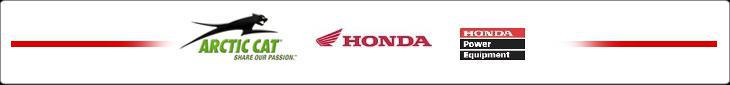 Our inventory includes Arctic Cat, Honda, and Honda Power Equipment.