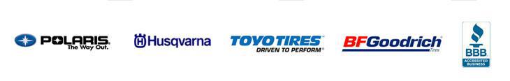 We carry Polaris, Husqvarna, Toyo, and BFGoodrich products. We are accredited by the BBB.