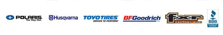 We carry Polaris, Husqvarna, Toyo, BFGoodrich, and FXR products. We are accredited by the BBB.
