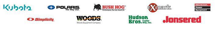 We carry products from Kubota, Polaris, Bush Hog, Exmark, Honda Power Equipment, Simplicity, Woods, Hudson Bros, and Jonsered.
