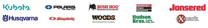 We carry products from Kubota, Polaris, Husqvarna, Bush Hog, eXmark, Honda Power Equipment, Simplicity,  Woods, Hudson Bros., and Jonsered.