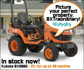 Picture your perfect property. BXtradorinary. In stock now: Kubota BX2660. 0% for up to 48 months.