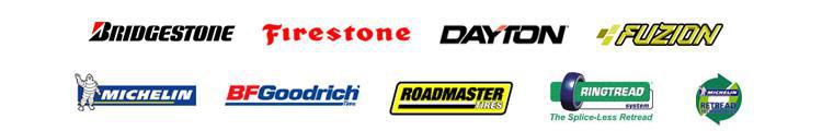 We proudly carry products from Bridgestone, Firestone, Dayton, Fuzion, Michelin, BFGoodrich, ROADMASTER, Michelin Retread, and Marangoni Ringtread.