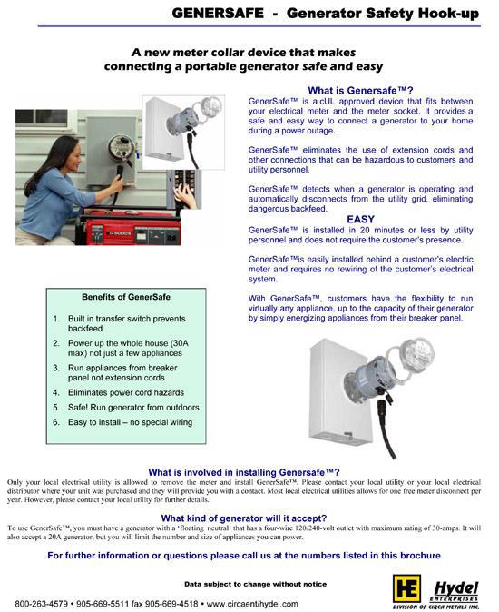 Genersafe - Generator Safety Hook-up