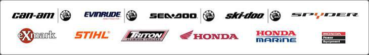 We proudly carry Can-Am, Evinrude, Sea-Doo, Ski-Doo, Spyder, Exmark, STIHL, Triton, Honda, Honda Marine, and Honda Power Equipment.