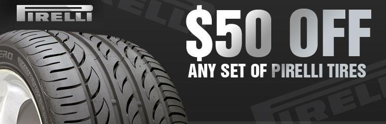 Click here to save $50 on any set of Pirelli tires.