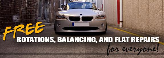 Free rotations, balances, and flat repairs for everyone!