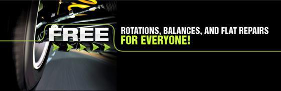Free rotations, balances, and flat repairs for everyone!