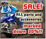 SALE! All parts and accessories are marked down 20% !
