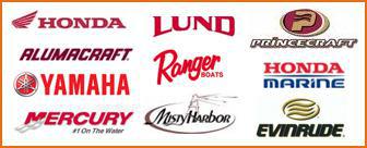 We carry Honda, Lund, Princecraft, Alumacraft, Ranger Boats, Honda Marine, Yamaha, Mercury, Misy Harbor, and Evinrude products.