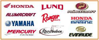 We carry Honda, Lund, Princecraft, Alumnacraft, Ranger, Honda Marine, Yamaha, Mercury, Misty Harbor, and Evinrude products.