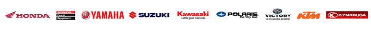 Our inventory includes Honda, Honda Power Equipment, Yamaha, Suzuki, Kawasaki, Polaris, Victory, KTM, and KymcoUSA.