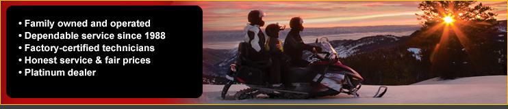 Why choose Lakeside Marina LTD? Family owned and operated, dependable service since 1988, factory-certified technicians, honest service and fair prices, and platinum dealer!