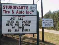 Our sign out front
