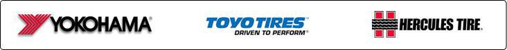 We carry products from Yokohama, Toyo Tires, and Hercules Tire.